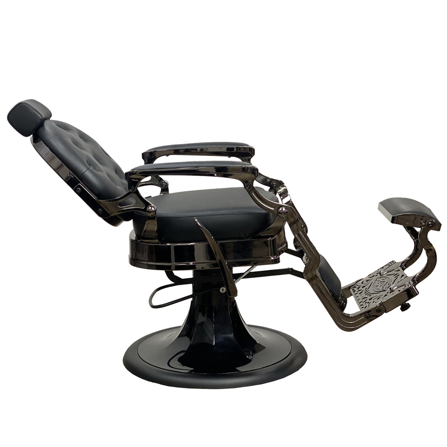 Miami Barber Chair - Black Upholstery