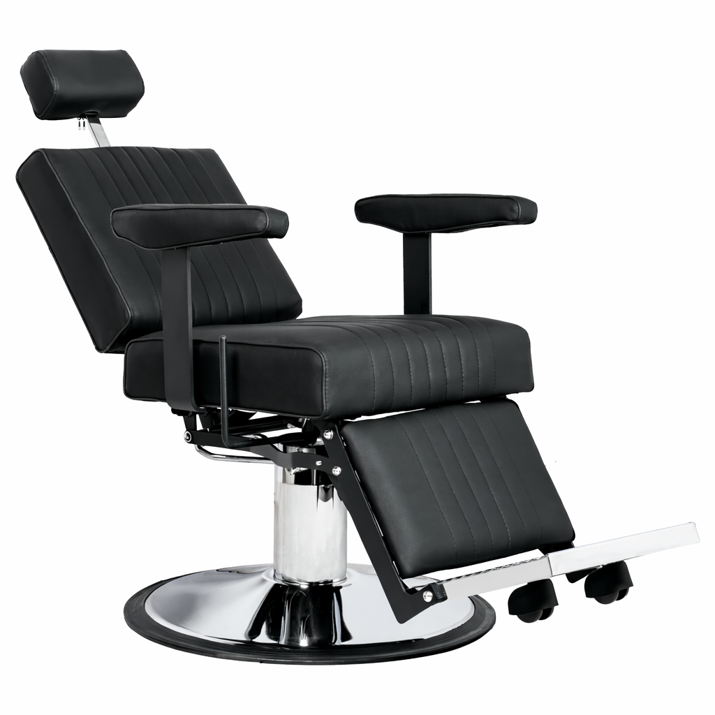 Karma Nerang Barber Chair Black & Chrome