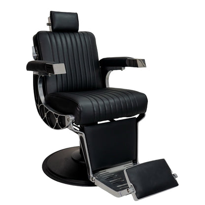 KARMA CHANDLER BARBER CHAIR BLACK & CHROME