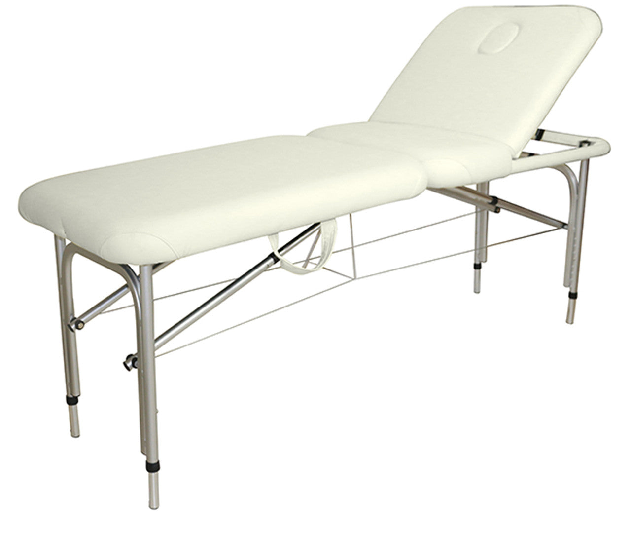 Lightweight Aluminium Portable Bed - White
