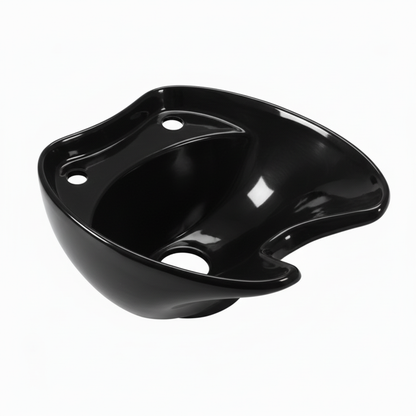Black ceramic salon basin