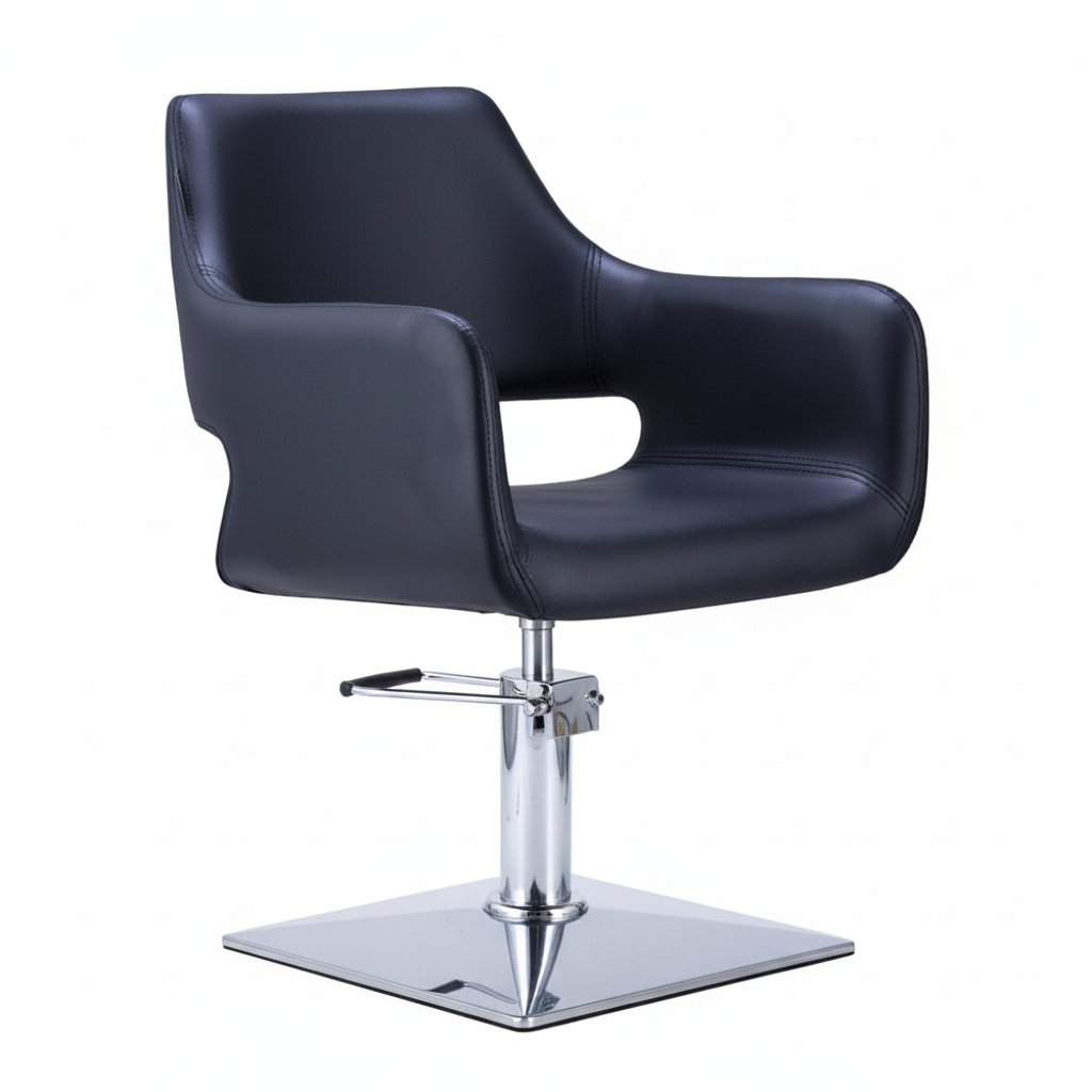 Black Chair Chrome Square - Side