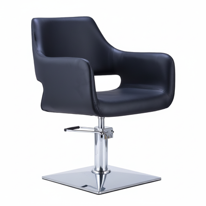 Black Chair Chrome Square - Side