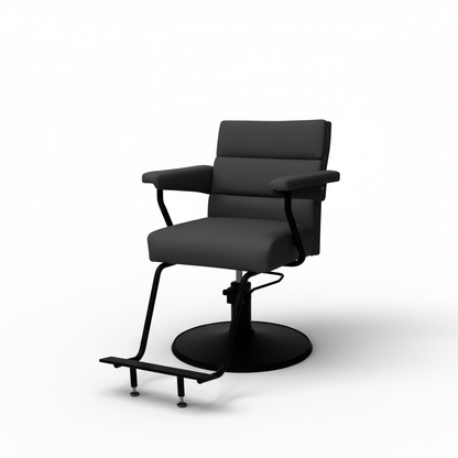 Black salon chair - front view
