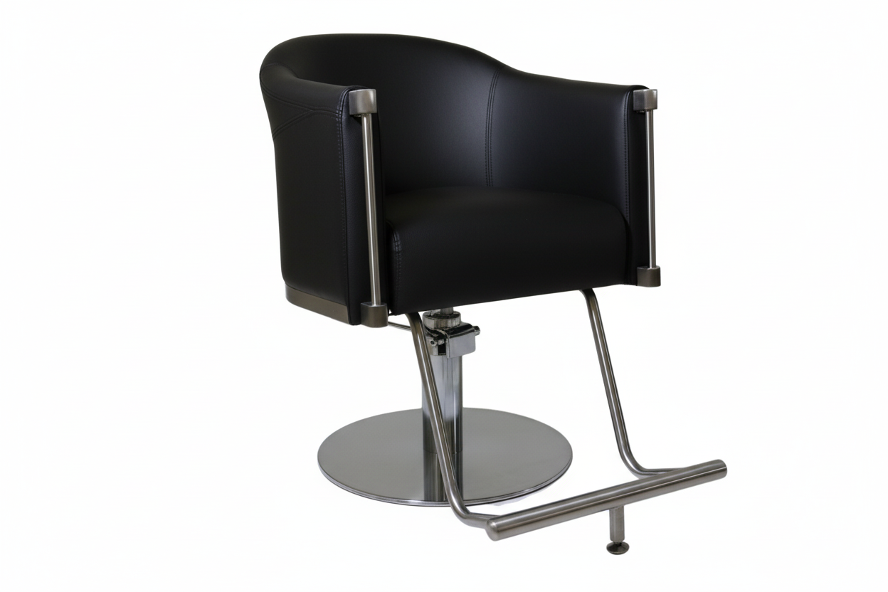 Black salon chair