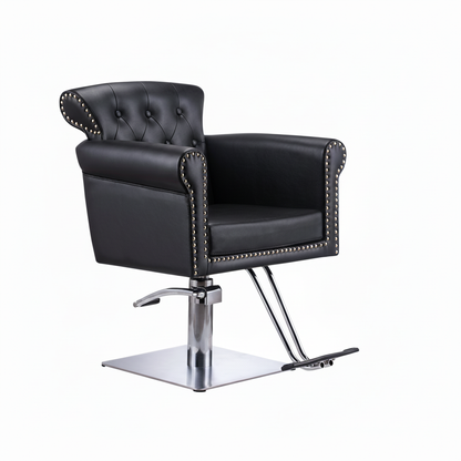 Black Studded Styling Chair Complete View