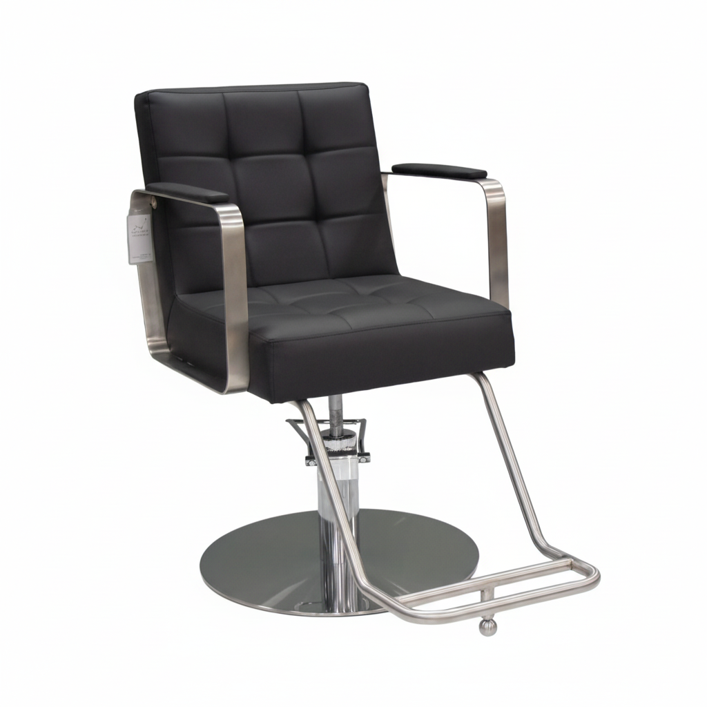 Black Styling Chair on White Background