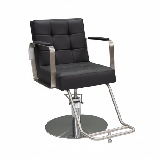 Black Styling Chair on White Background