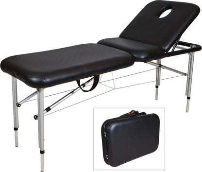 Lightweight Aluminium Portable Bed - Black