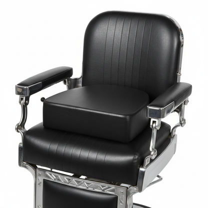 Booster Seat Square Front Rounded Back on Barber Chair