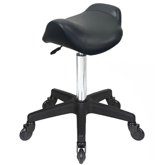 Brumby Stool - Black Base - Click'n Clean Castor Wheels