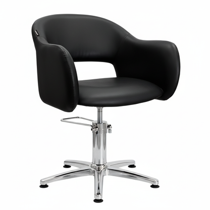 Chair with chrome five-star base