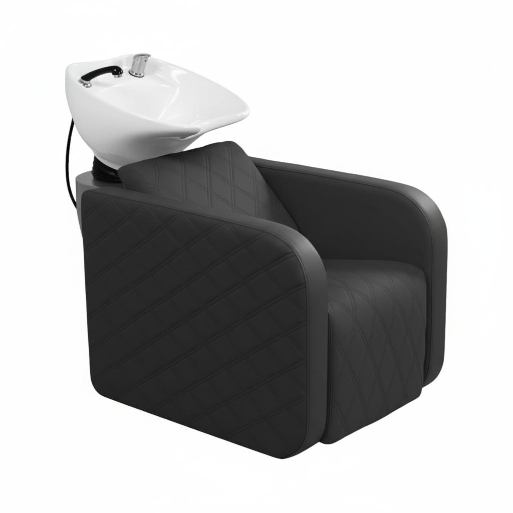 Chair with lighter black upholstery