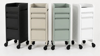 Fusion Oyster 4 Drawer Hairdressing Beauty Trolley - Click'n Clean Castor Wheels