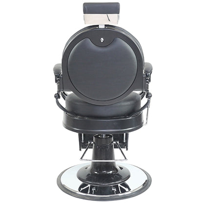 Harlem Barber Chair - Black Frame - Black Upholstery