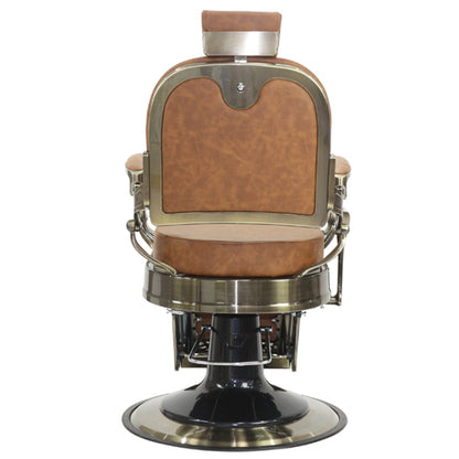 Havana Barber Chair - Antique Frame - Tan Upholstery