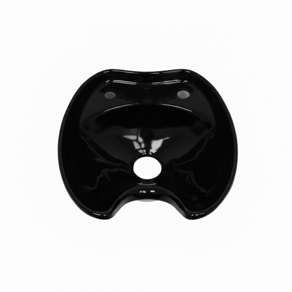 Square black ceramic basin product image