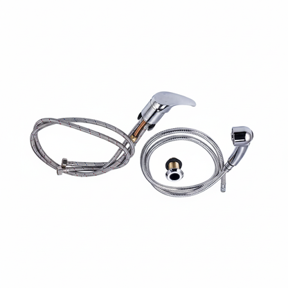 Square chrome mixer set product image