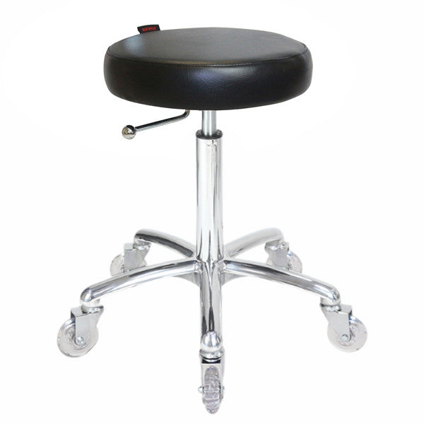 Turbo Black Stool Black - Chrome Base