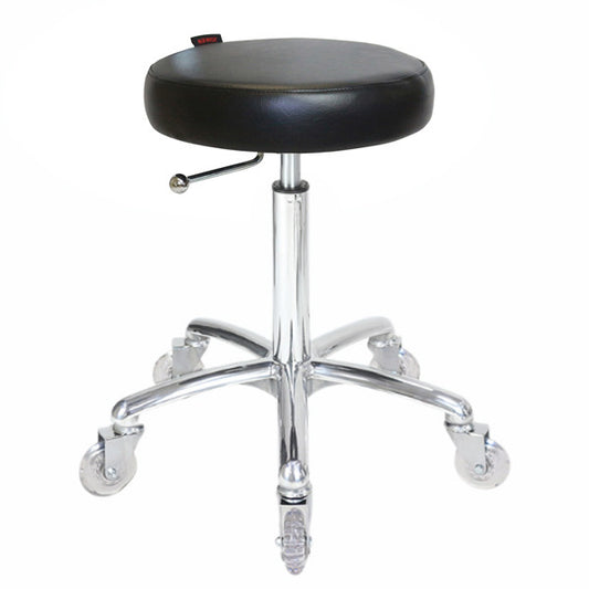Turbo Black Stool Black - Chrome Base