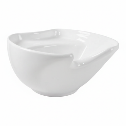 White ceramic salon basin