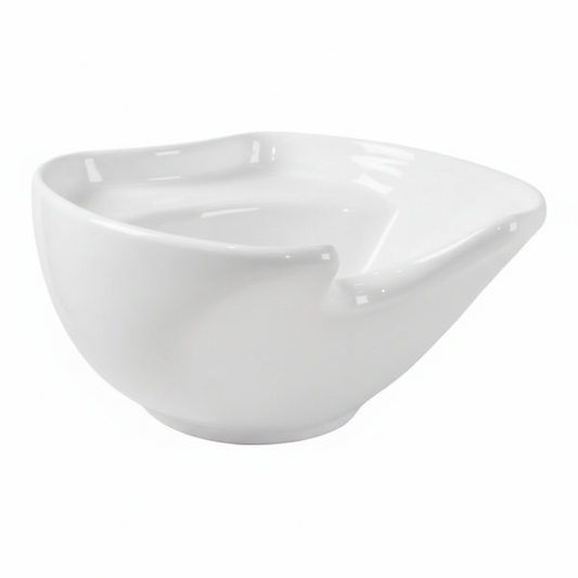 White ceramic salon basin