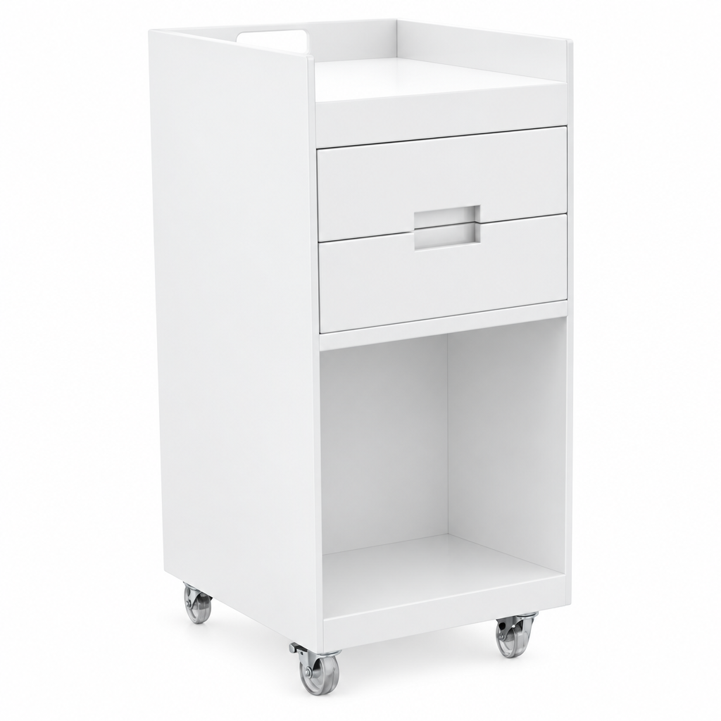 White salon trolley