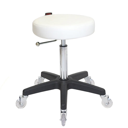Turbo White Stool with Black Base